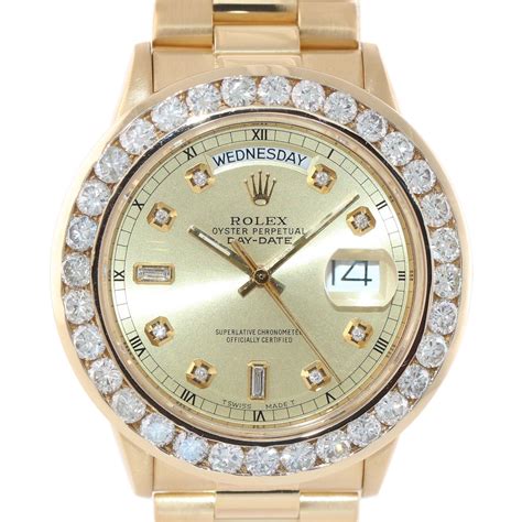 president rolex band|Rolex presidential with diamond bezel.